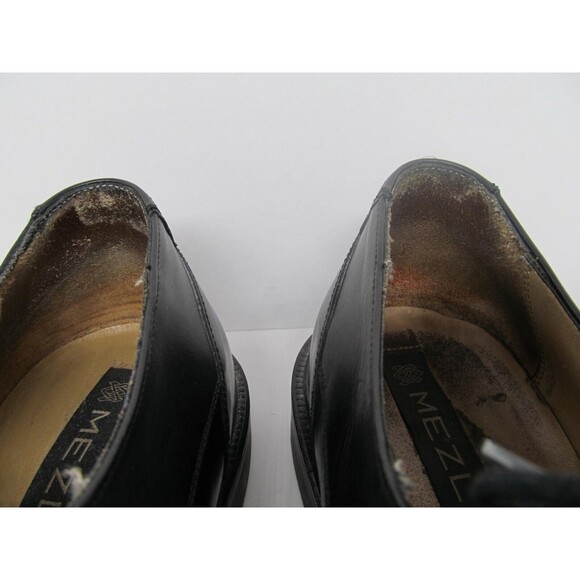 Mezlan Mens Black Apron Toe Derby Shoes Size US 10 Quality Made In Spain - Picture 16 of 16